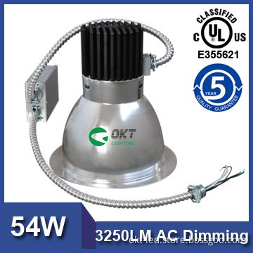 NEW UL Energy Star Listed 54W 3250lm AC dimming 8inch LED Down Light